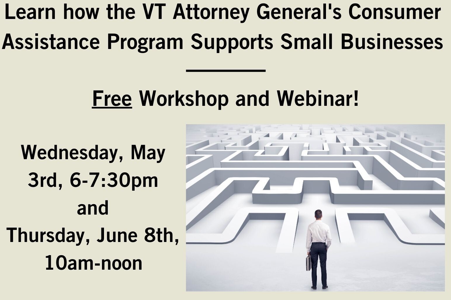 Learn how the VT Attorney General's Consumer Assistance Program Supports Small Businesses